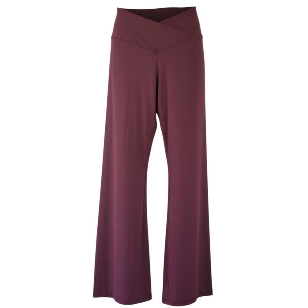 Offline by Aerie Real Me Crossover Hi-Rise Flare Yoga Lounge Pants Berry Wine XL